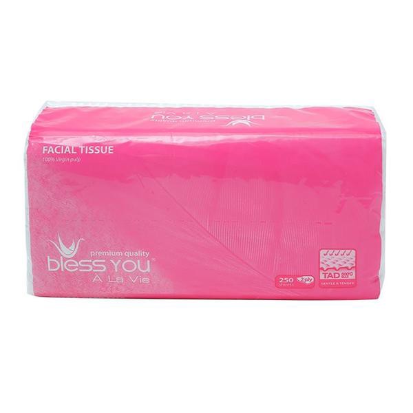 Giấy ăn 2 lớp Bless You Softpack (gói 250 tờ)
